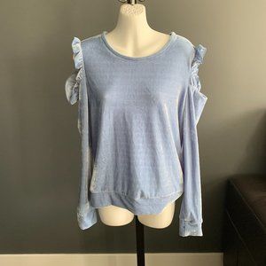 Design Lab Velvet Long Sleeve cold shoulder